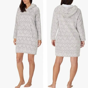 Disney Mickey Mouse Fleece Lounge Fleece Hoodie Lounge Blanket Grey Size M